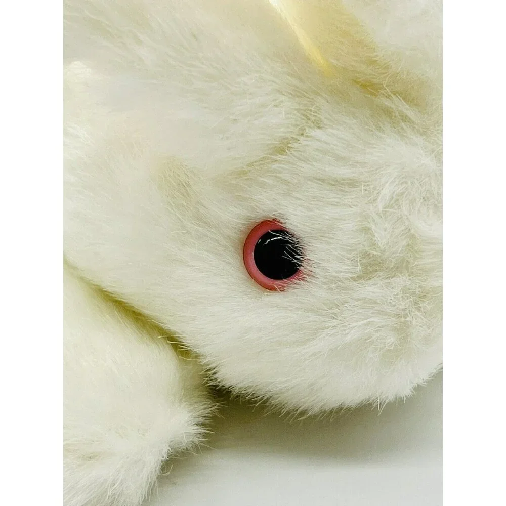 Folkmanis‎ White Bunny Rabbit Hand Puppet #2048 Storytelling Library Pink Eyes